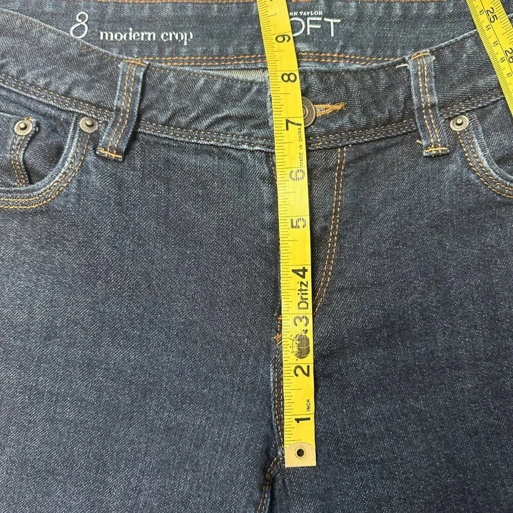 Ann Taylor Loft Modern Crop Denim Capri